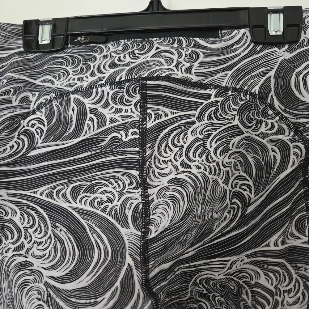 Lululemon Athletica Seawheeze Speed Up Crop Running Waves Multi Black Reflective - Picture 6 of 10